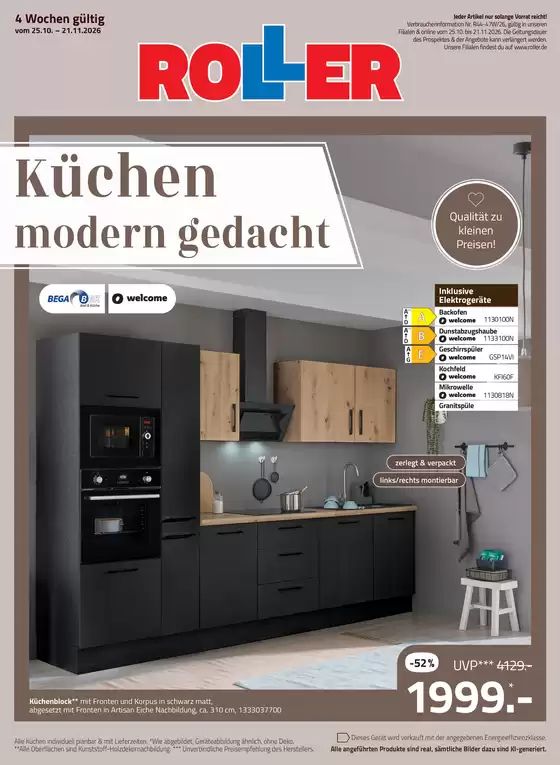 ROLLER Katalog | Moderne Küchen | 2026-10-26T00:00:00.000Z - 2026-11-21T00:00:00.000Z