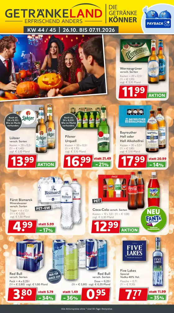 Getränkeland Prospekt | Getraenkeland Angebote KW44 45 2026 AHB | 2026-10-26T00:00:00.000Z - 2026-11-07T00:00:00.000Z
