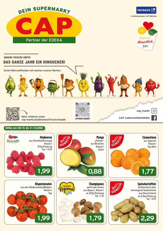 CAP Markt Prospekt | Aktuelle Schnäppchen und Angebote | 2026-10-26T00:00:00.000Z - 2026-10-31T00:00:00.000Z