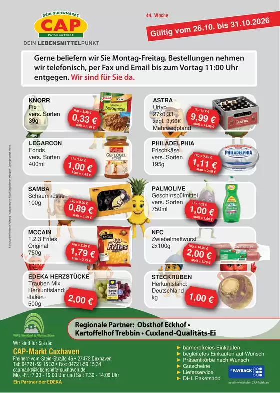 CAP Markt Prospekt | Jetzt sparen mit unseren Deals | 2026-10-26T00:00:00.000Z - 2026-10-31T00:00:00.000Z
