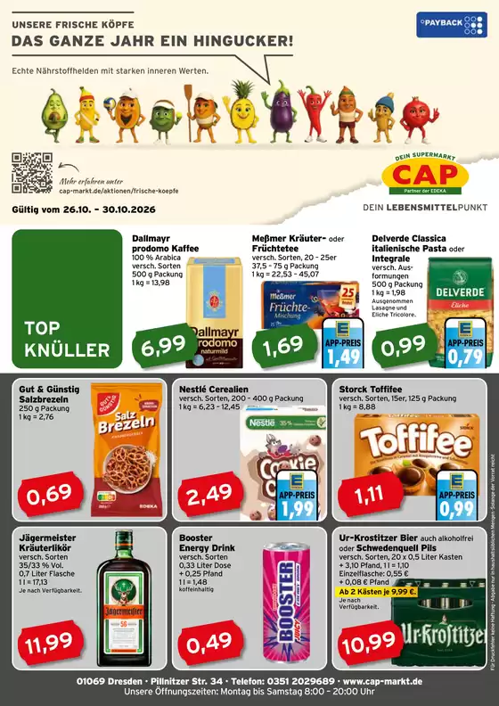 CAP Markt Prospekt | Aktuelle Deals und Angebote | 2026-10-26T00:00:00.000Z - 2026-10-30T00:00:00.000Z