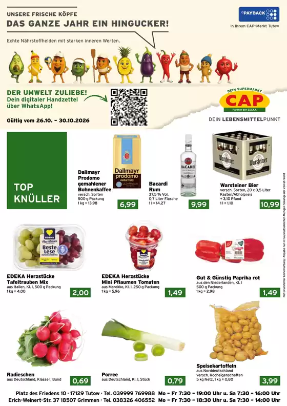 CAP Markt Prospekt | Neue Angebote zum Entdecken | 2026-10-26T00:00:00.000Z - 2026-10-30T00:00:00.000Z