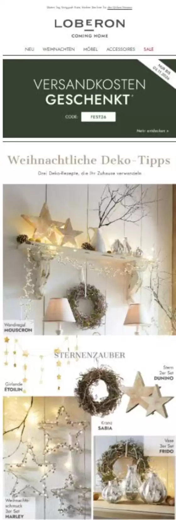 Loberon Katalog | Versandkosten Geschenkt | 2026-10-26T00:00:00.000Z - 2026-11-03T00:00:00.000Z