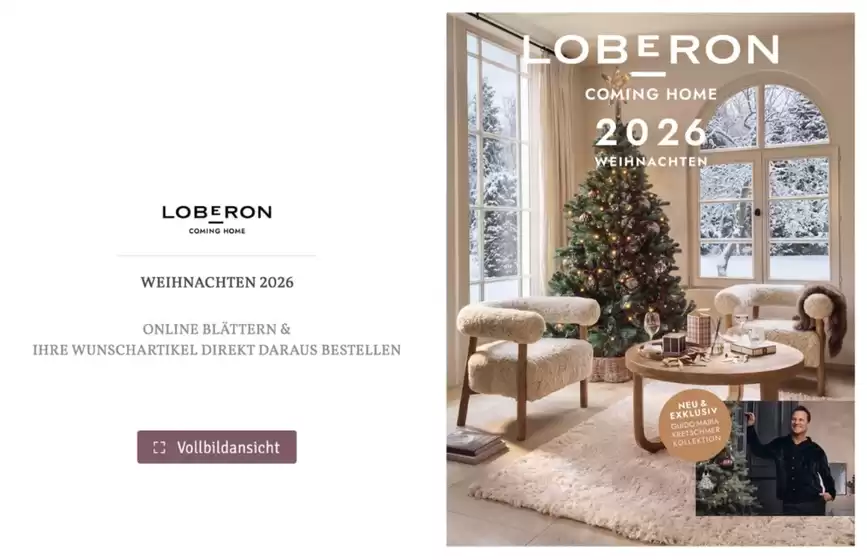 Loberon Prospekt in Wentorf bei Hamburg | Coming Home 2026 Weihnachten | 2026-10-27T00:00:00.000Z - 2026-11-03T00:00:00.000Z