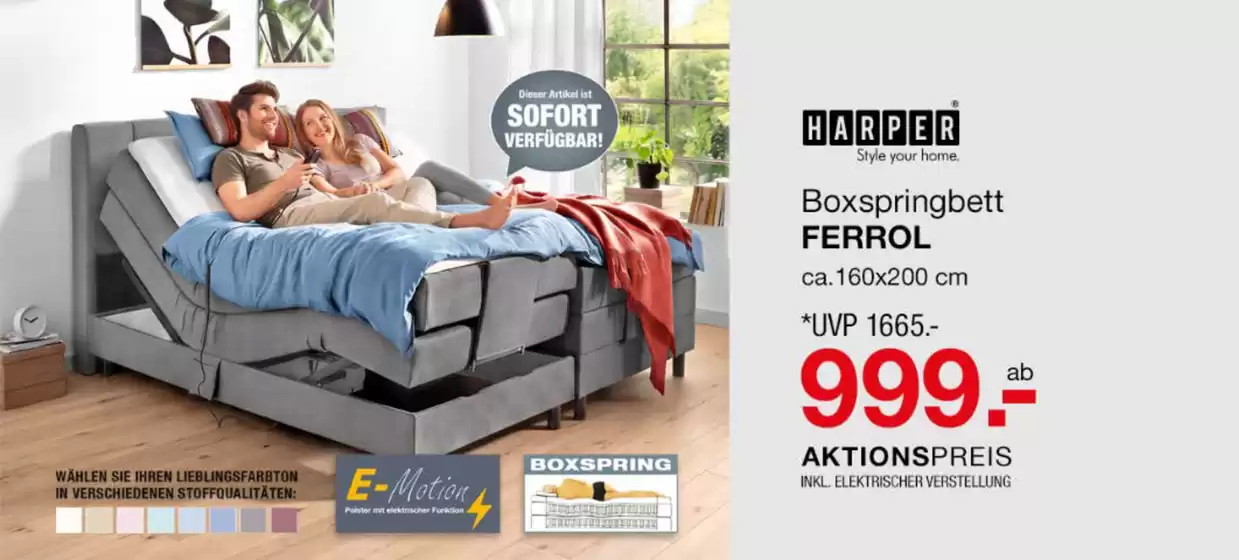 Ostermann Möbel Katalog | Boxspringbett Ferrol | 2026-10-27T00:00:00.000Z - 2026-10-31T00:00:00.000Z