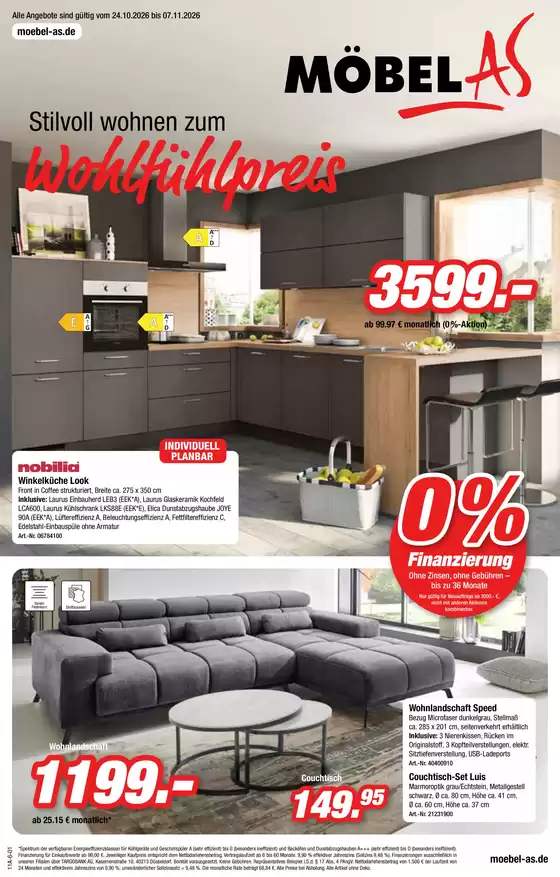 Möbel AS Katalog | Kuchentrends Zum Vorteilspreis!!! | 2026-10-27T00:00:00.000Z - 2026-11-07T00:00:00.000Z
