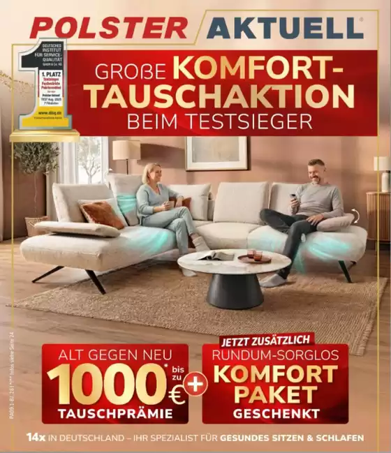 Polster Aktuell Prospekt in Bruchsal | Grobe Komfort Tauschaktion Beim Testsieger | 2026-10-27T00:00:00.000Z - 2026-10-31T00:00:00.000Z