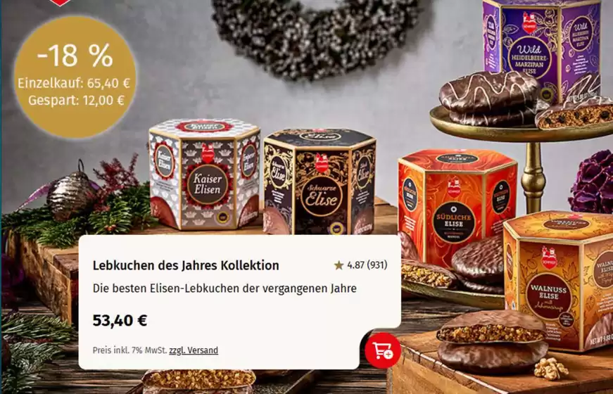 Lebkuchen Schmidt Prospekt in Bad Salzuflen | -18% | 2026-10-28T00:00:00.000Z - 2026-12-25T00:00:00.000Z