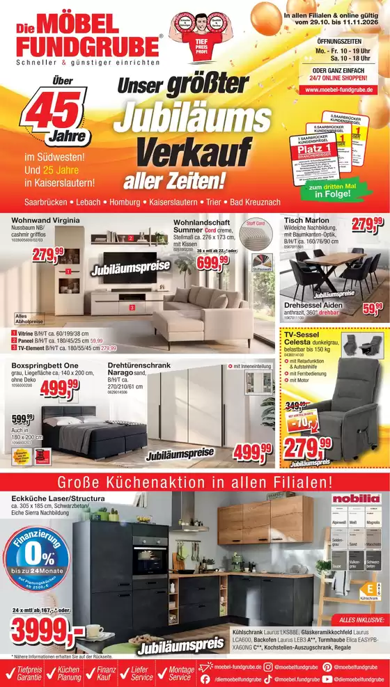 Möbelfundgrube Katalog in Igel | Möbelfundgrube flugblatt | 2026-10-29T00:00:00.000Z - 2026-11-11T00:00:00.000Z
