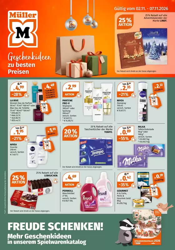 Müller Katalog in Künzell | Drogerie-Highlights | 2026-11-02T00:00:00.000Z - 2026-11-07T00:00:00.000Z
