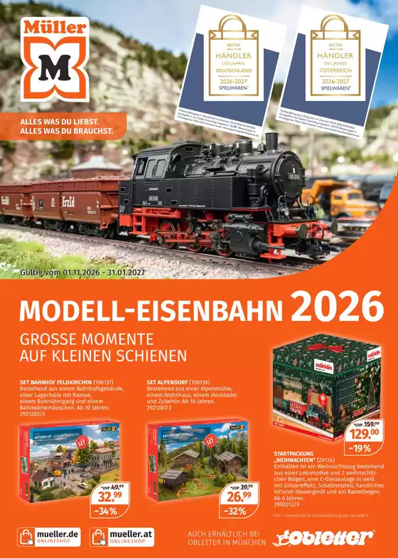 Müller Katalog | Modell-Eisenbahn-Highlights | 2026-11-01T00:00:00.000Z - 2027-01-31T00:00:00.000Z