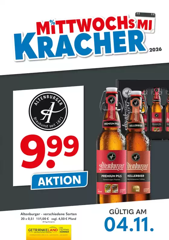 Getränkeland Katalog in Zeilarn | Mittwochskracher Altenburger 45 2026 | 2026-11-04T00:00:00.000Z - 2026-11-18T00:00:00.000Z