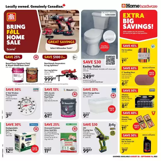 Home Hardware catalogue in St. John's | Our best bargains | 2025-08-28T00:00:00.000Z - 2025-09-10T00:00:00.000Z