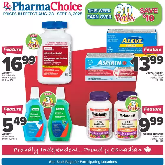 PharmaChoice catalogue in Oakville | Discover attractive offers | 2025-08-28T00:00:00.000Z - 2025-09-03T00:00:00.000Z