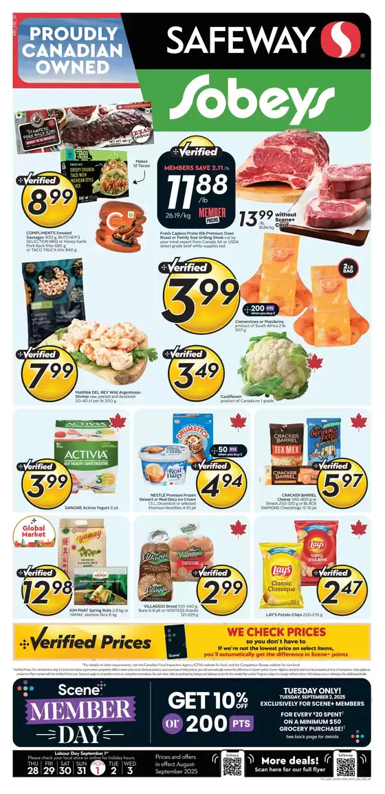 Sobeys catalogue in Oshawa | Top offers for all bargain hunters | 2025-08-28T00:00:00.000Z - 2025-09-03T00:00:00.000Z