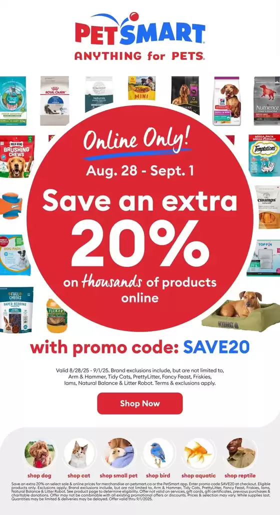 Petsmart catalogue in Oshawa | Petsmart Weekly ad | 2025-08-28T00:00:00.000Z - 2025-08-31T00:00:00.000Z