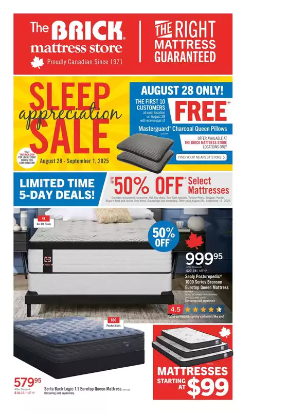 The Brick catalogue | Brick Mattress Store | 2025-08-28T00:00:00.000Z - 2025-09-11T00:00:00.000Z