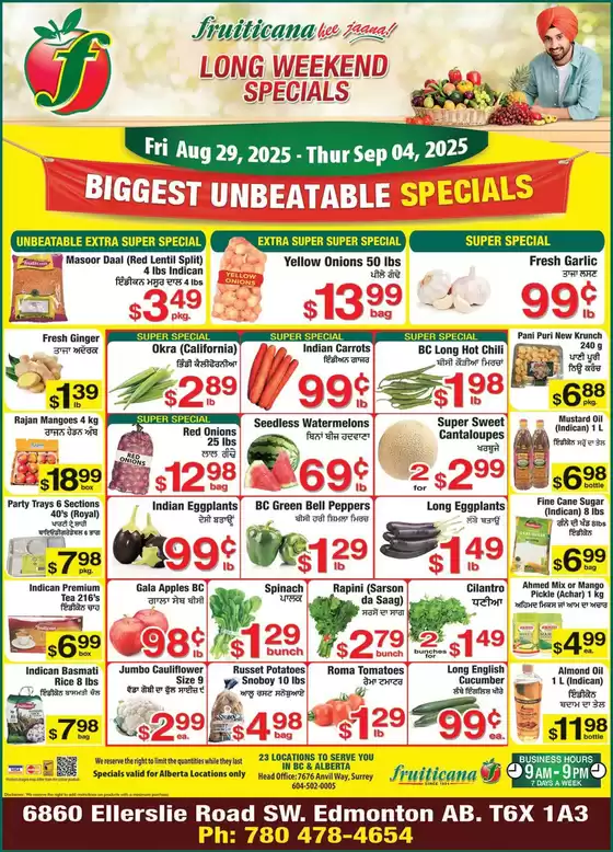 Fruiticana catalogue in Montreal | Great discounts on selected products | 2025-08-29T00:00:00.000Z - 2025-09-04T00:00:00.000Z
