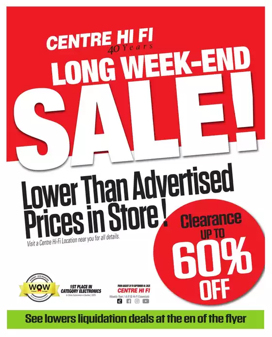 Centre Hi-Fi catalogue in Orillia | Weekly Flyer | 2025-08-29T00:00:00.000Z - 2025-09-04T00:00:00.000Z