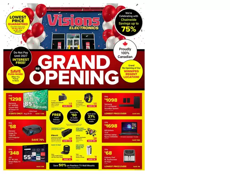 Visions Electronics catalogue in Orillia | Flyer | 2025-08-29T00:00:00.000Z - 2025-09-04T00:00:00.000Z
