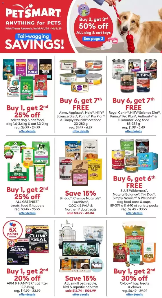 Petsmart catalogue | Petsmart weekly flyer | 2025-09-01T00:00:00.000Z - 2025-10-05T00:00:00.000Z