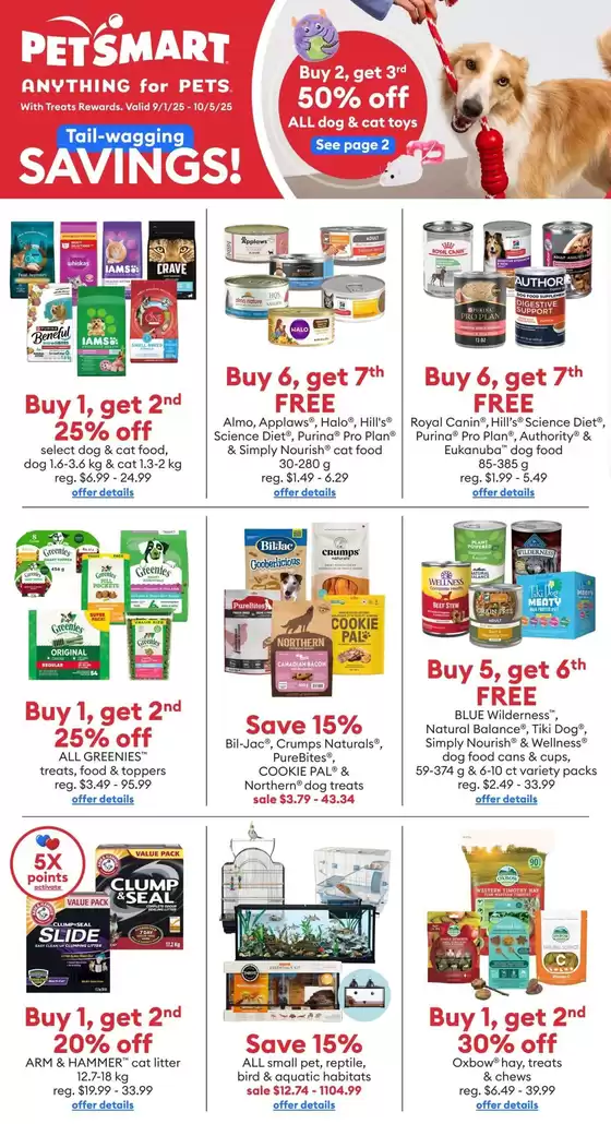 Petsmart catalogue | Petsmart Weekly ad | 2025-09-01T00:00:00.000Z - 2025-10-05T00:00:00.000Z