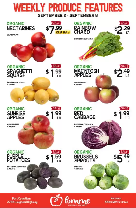 Pomme Natural Market catalogue in Vancouver | Weekly flyer  | 2025-09-03T00:00:00.000Z - 2025-09-08T00:00:00.000Z