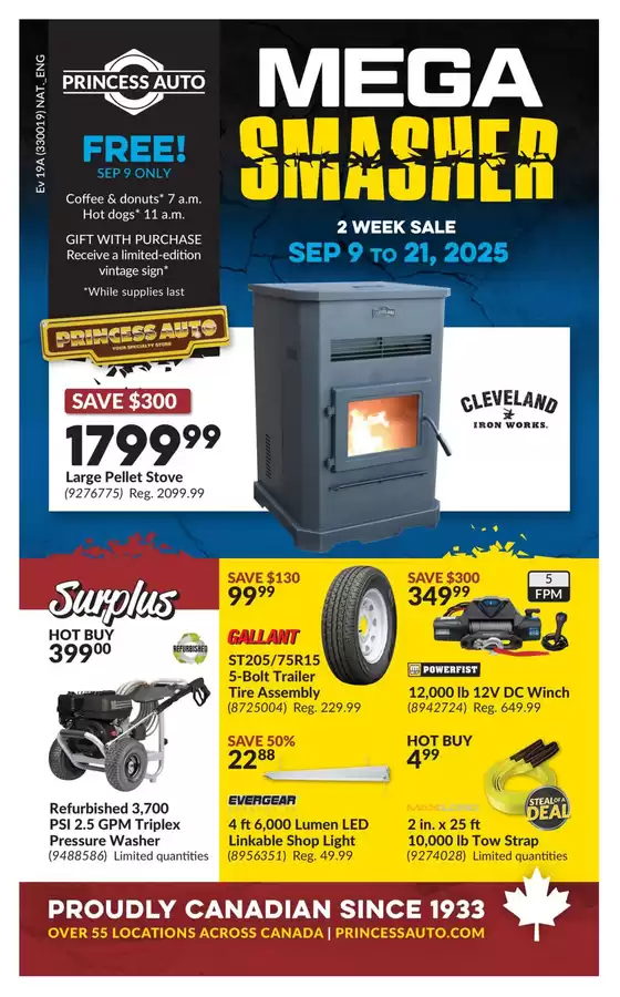 Princess Auto catalogue in Rosthern | National Sale | 2025-09-09T00:00:00.000Z - 2025-09-21T00:00:00.000Z