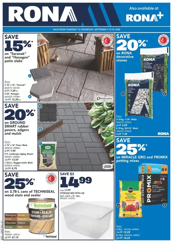 RONA catalogue in Rosthern | Great offer for all customers | 2025-09-04T00:00:00.000Z - 2025-09-10T00:00:00.000Z