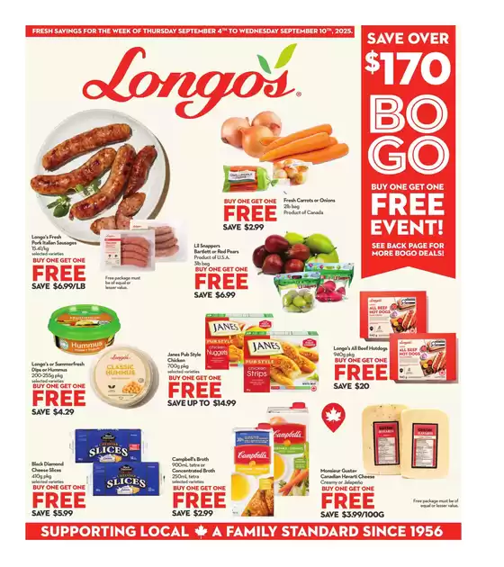 Longo's catalogue in Châteauguay | Offers for bargain hunters | 2025-09-04T00:00:00.000Z - 2025-09-10T00:00:00.000Z