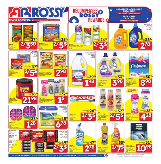 Rossy catalogue in Ottawa | Top deals for all customers | 2025-09-04T00:00:00.000Z - 2025-09-10T00:00:00.000Z