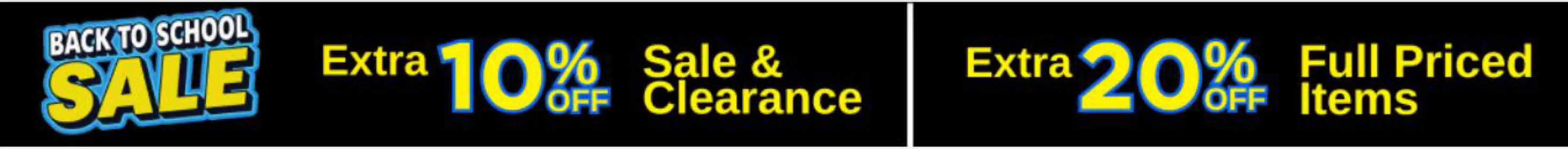 Back to school sale 