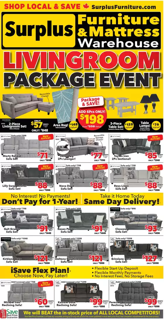 Surplus Furniture & Mattress Warehouse (Calgary, Edmonton) Flyer September 2 to 21