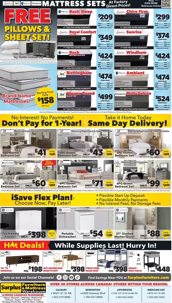 Surplus Furniture & Mattress Warehouse (Calgary, Edmonton) Flyer September 2 to 21