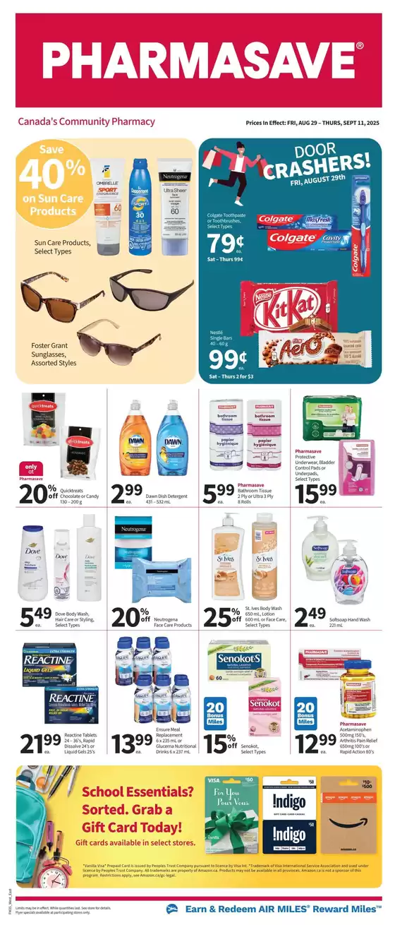 Pharmasave catalogue in Glovertown | Offers for bargain hunters | 2025-08-29T00:00:00.000Z - 2025-09-11T00:00:00.000Z