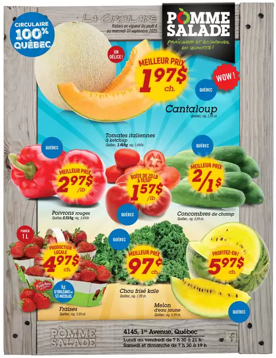 Pomme Salade catalogue in Sarnia | Exclusive bargains | 2025-09-04T00:00:00.000Z - 2025-09-10T00:00:00.000Z