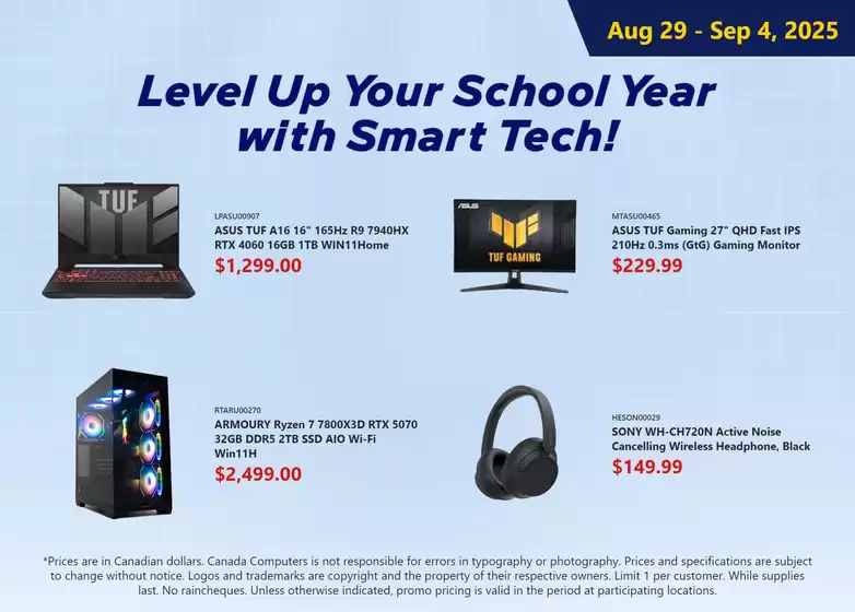 Canada Computers catalogue in Keswick | Level Up Your School Year with Smart Tech! | 2025-09-04T00:00:00.000Z - 2025-09-04T00:00:00.000Z