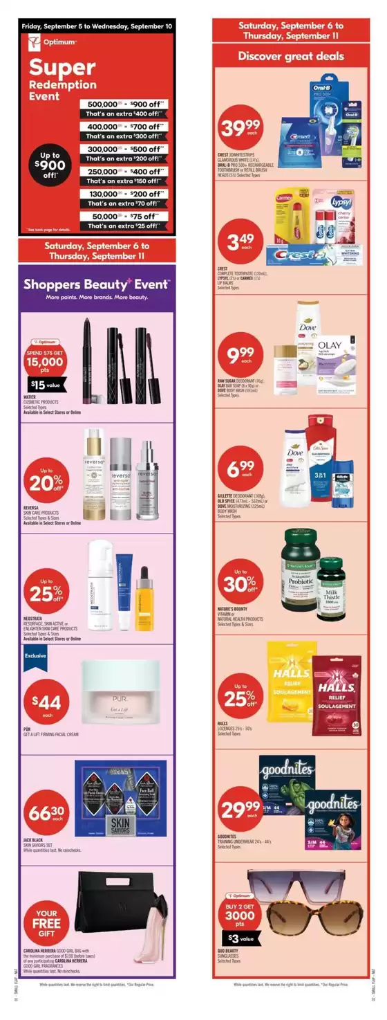 Shoppers Drug Mart catalogue in Leamington | Our best bargains | 2025-09-06T00:00:00.000Z - 2025-09-11T00:00:00.000Z