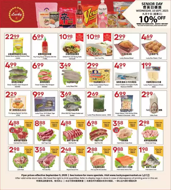 Lucky Supermarket catalogue in Saint-Hyacinthe | Senior day  | 2025-09-08T00:00:00.000Z - 2025-09-11T00:00:00.000Z