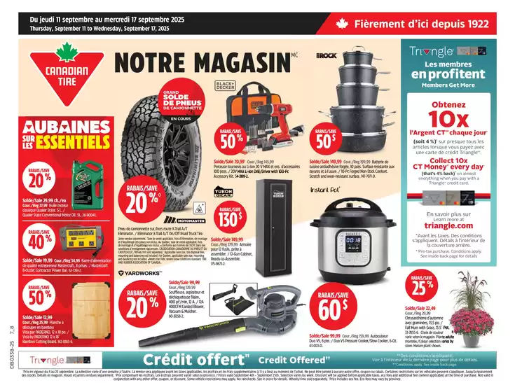 Canadian Tire catalogue in Aulac | Great discounts on selected products | 2025-09-11T00:00:00.000Z - 2025-09-17T00:00:00.000Z