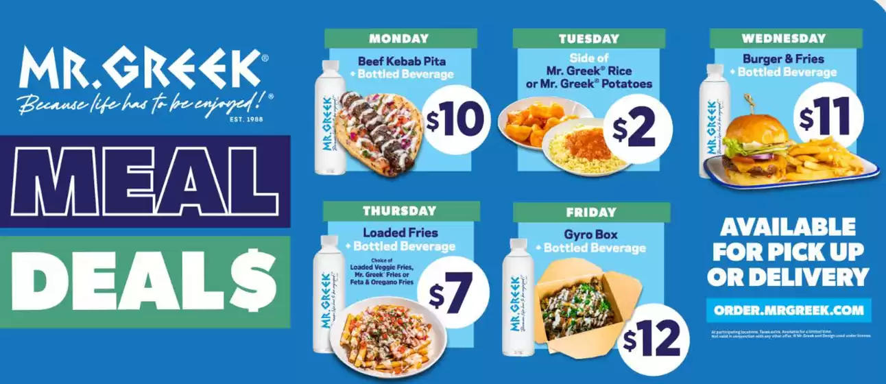 Mr Greek catalogue in Saint-Jérôme | Meal deals  | 2025-09-09T00:00:00.000Z - 2025-09-23T00:00:00.000Z