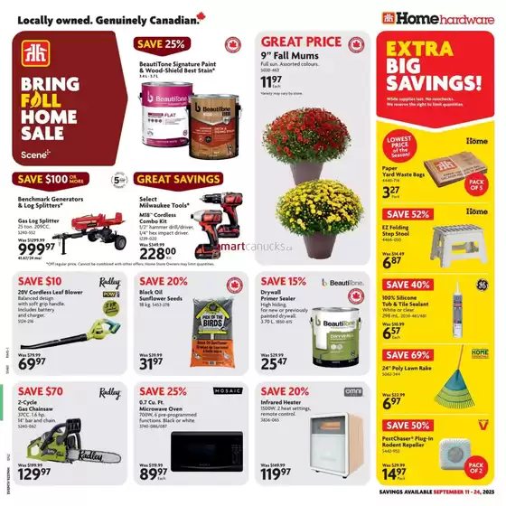 Home Hardware catalogue in Birtle | Exclusive bargains | 2025-09-11T00:00:00.000Z - 2025-09-24T00:00:00.000Z