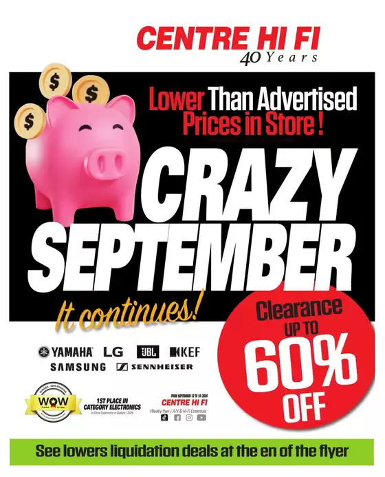 Centre Hi-Fi catalogue in Borden-Carleton | Weekly Flyer | 2025-09-12T00:00:00.000Z - 2025-09-18T00:00:00.000Z