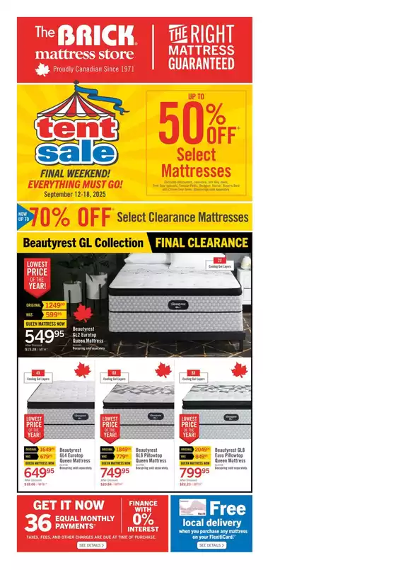 The Brick catalogue in Borden-Carleton | Brick Mattress Store | 2025-09-12T00:00:00.000Z - 2025-09-18T00:00:00.000Z
