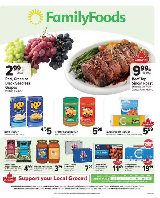 Family Foods catalogue in Laval | Great offer for bargain hunters | 2025-09-14T00:00:00.000Z - 2025-09-28T00:00:00.000Z