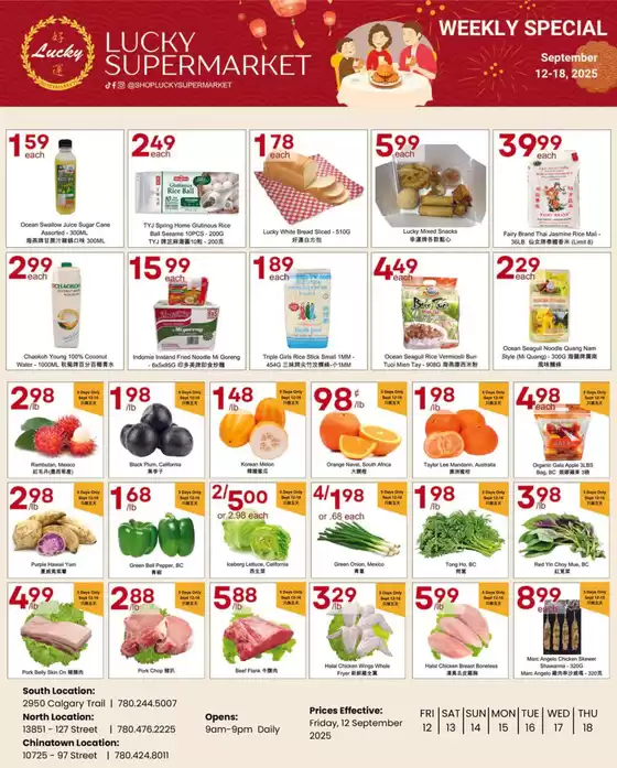 Lucky Supermarket catalogue in Hull QC | Edmonton weekly Specials | 2025-09-15T00:00:00.000Z - 2025-09-29T00:00:00.000Z