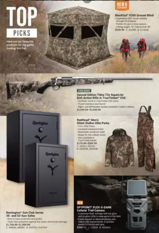 Big game hunting catalogue
