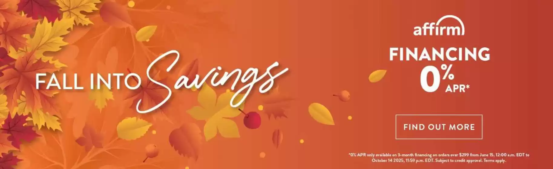 Fall into savings 