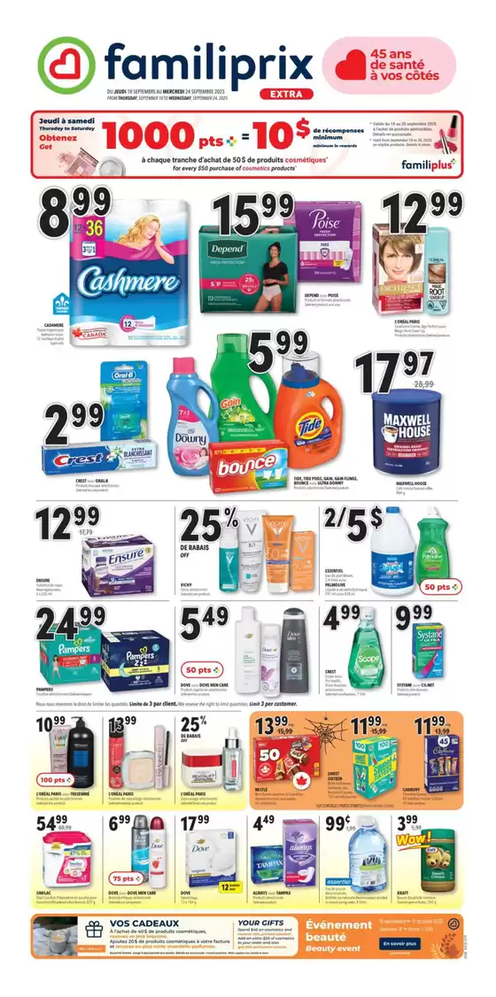 Familiprix catalogue in Toronto | Exclusive bargains | 2025-09-18T00:00:00.000Z - 2025-09-24T00:00:00.000Z