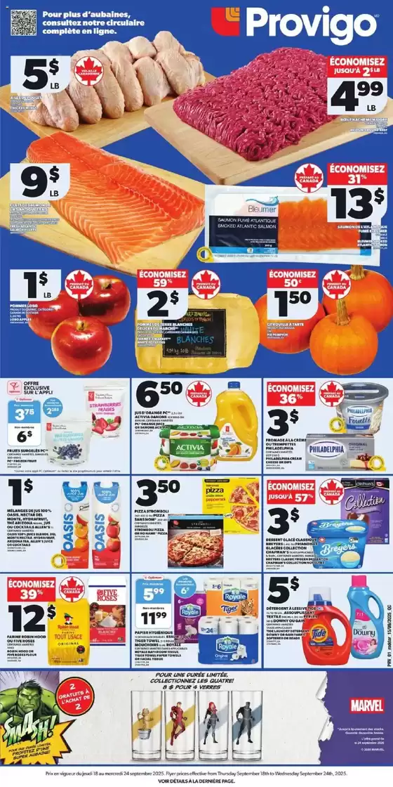Provigo catalogue in Saint-Basile | Current deals and offers | 2025-09-18T00:00:00.000Z - 2025-09-24T00:00:00.000Z